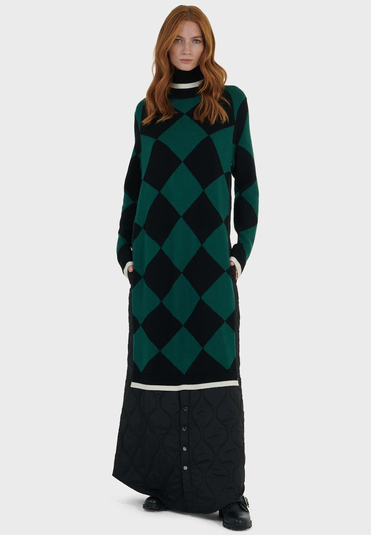 Quilted Knitted Dress 1 Quilted Knitted Dress