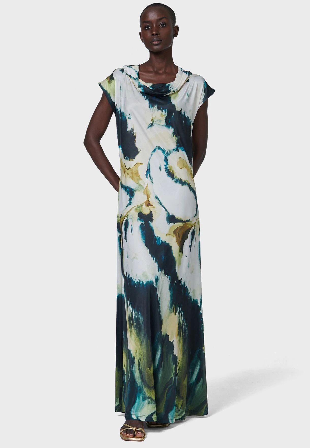 Water Marble Print Dress 1 Water Marble Print Dress