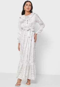 Puff Sleeve Belted Dress