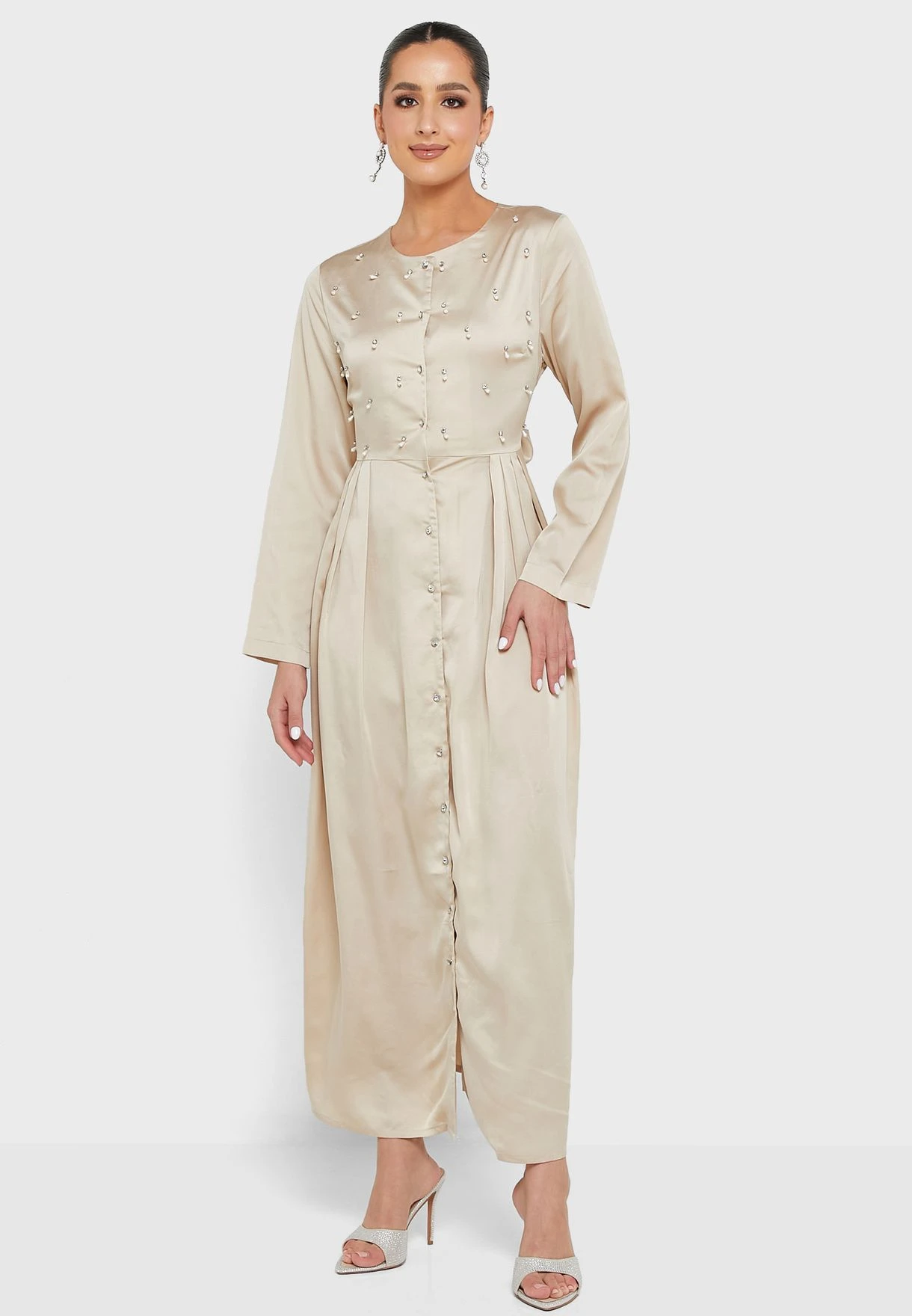 Embellished Tiered Belted Dress 1 Embellished Tiered Belted Dress