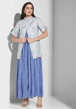 Floral Print Plisse Dress