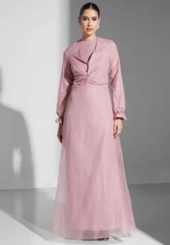 Twist Detail Shimmer Dress