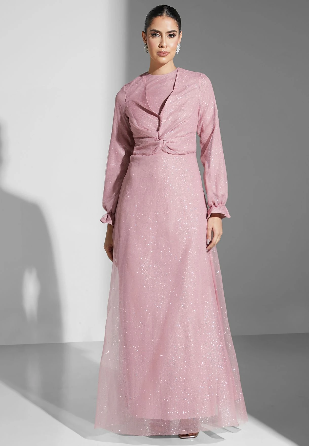 Twist Detail Shimmer Dress 1 Twist Detail Shimmer Dress