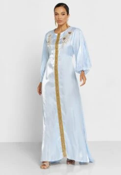 Embellished Balloon Sleeve Dress