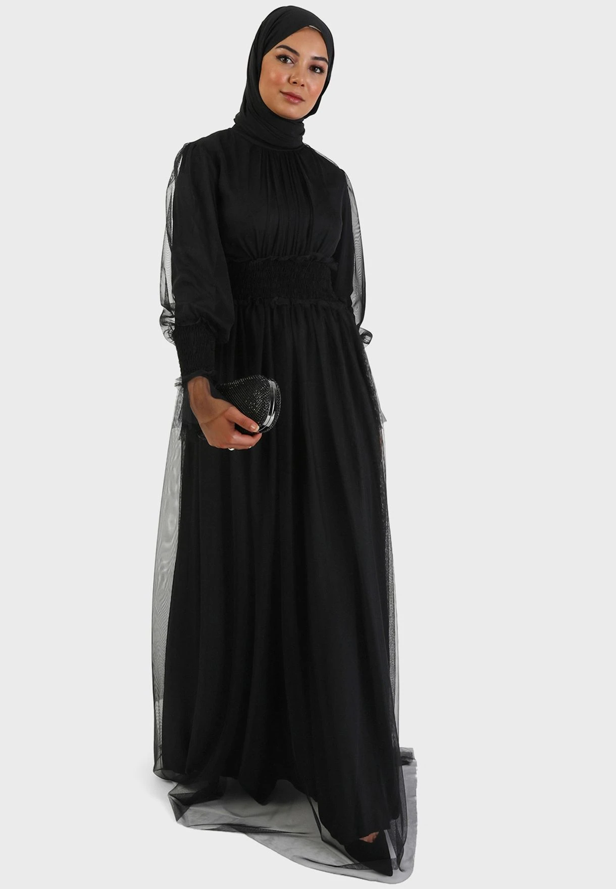 Ruched Waist Mesh Tiered Dress 1 Ruched Waist Mesh Tiered Dress