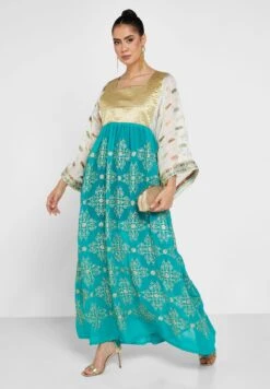 Square Neck Embroidered Dress