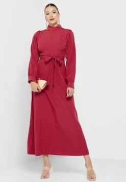 High Neck Fit & Flare Dress