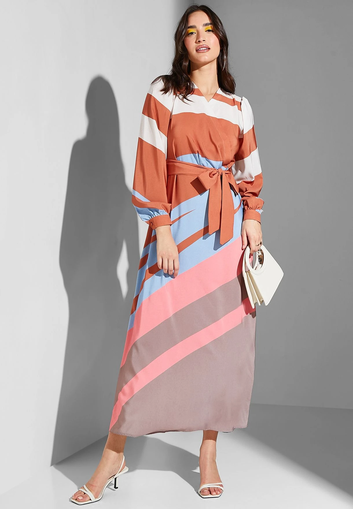 Abstract Print Belted Dress 1 Abstract Print Belted Dress