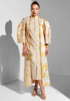 Button Detail Floral Print Dress