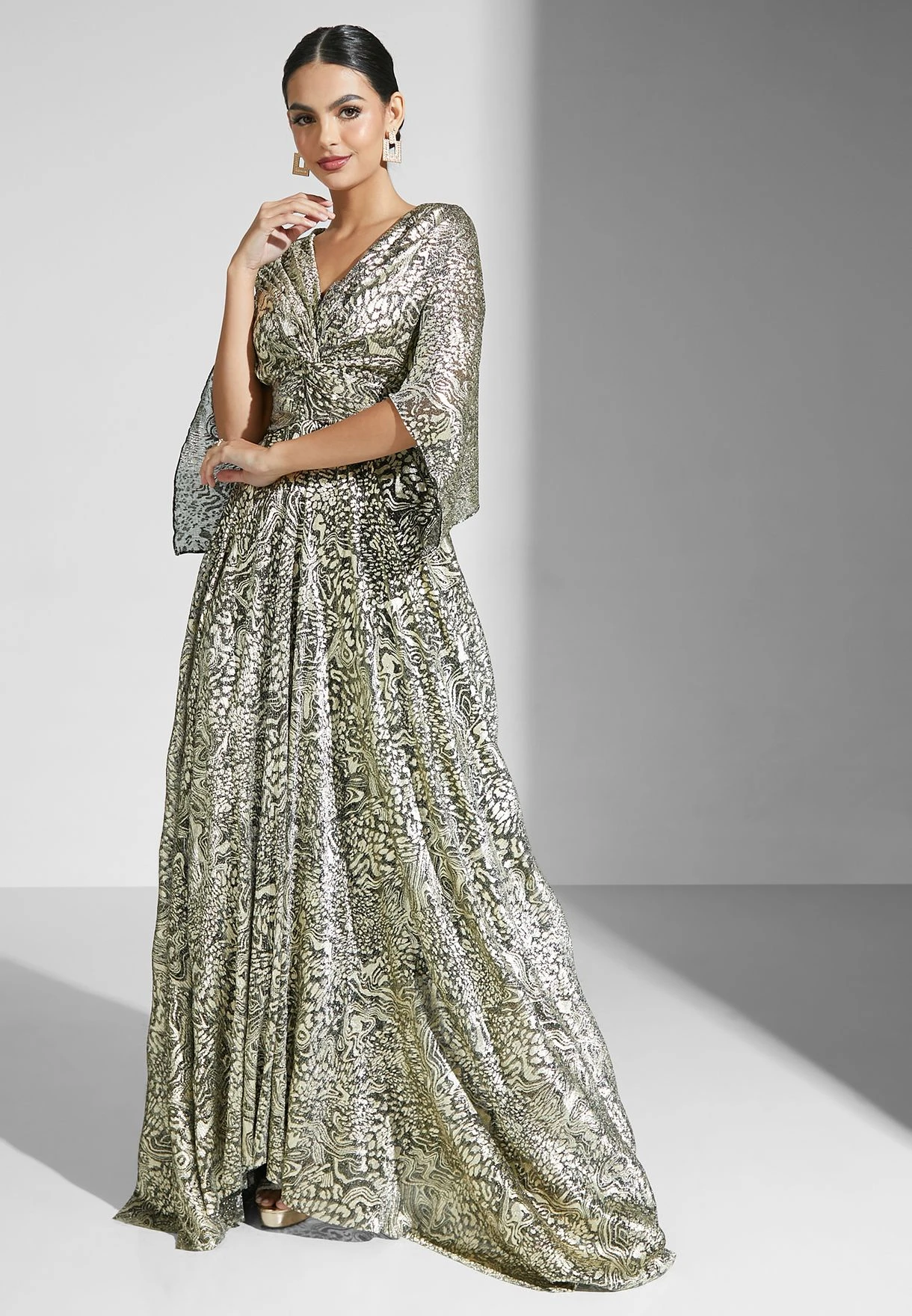 Foil Print Dress 1 Foil Print Dress