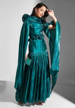 Split Sleeve Ruffle Tiered Dress