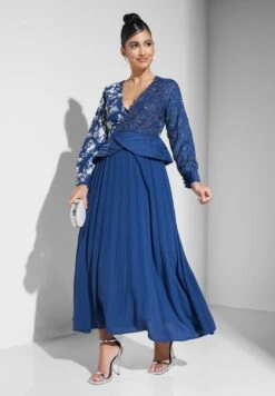 Surplice Neck Plisse Dress