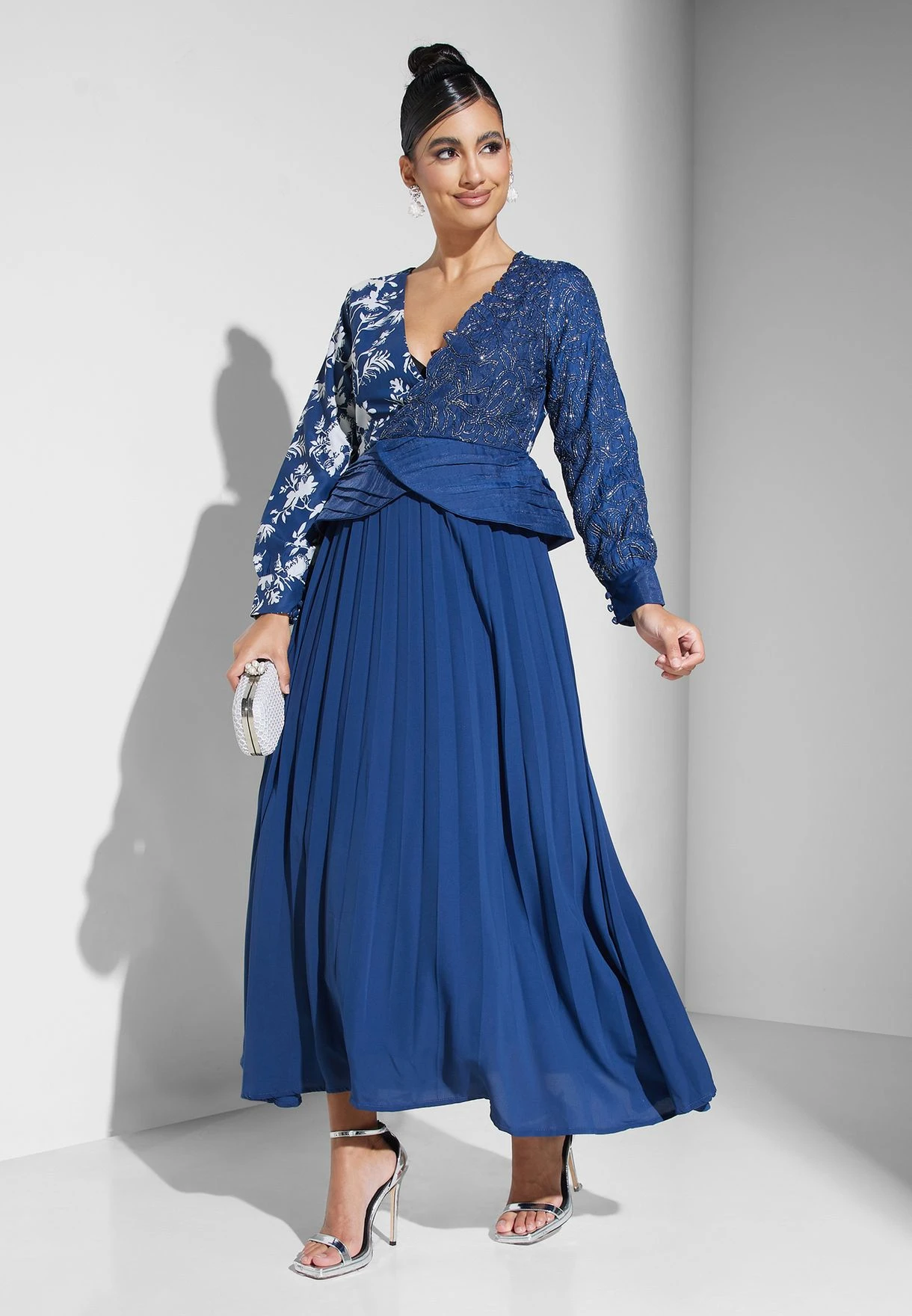 Surplice Neck Plisse Dress 1 Surplice Neck Plisse Dress