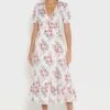 ELLA Printed Crossed Over Dress
