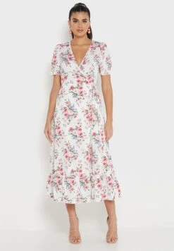 ELLA Printed Crossed Over Dress
