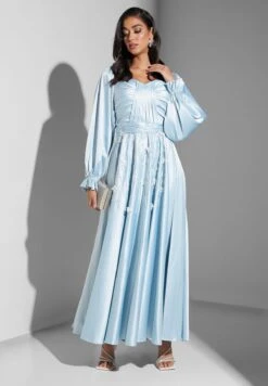 Bell Sleeve Embroidered Dress