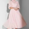 Puff Sleeve Belted Tiered Dress