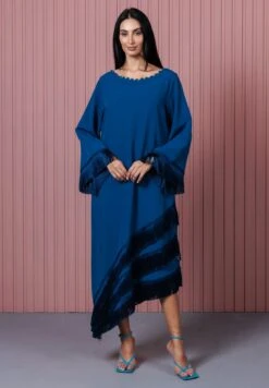 Triple Trim Fringe Detail Dress