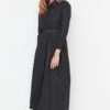 Trendyol Polo Neck Tie Detail Dress