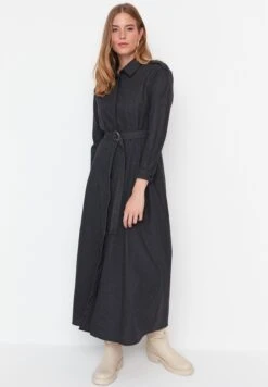 Trendyol Polo Neck Tie Detail Dress