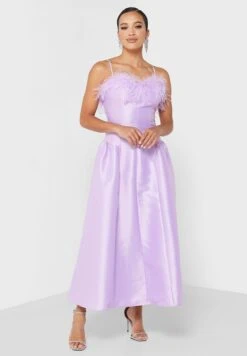 Faux Feather Detail Dress