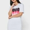 LOVE MOSCHINO Round Neck Logo Dress