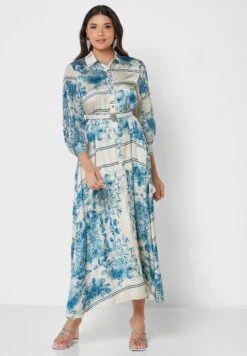 Belted Button Detail Dress