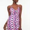 Trendyol Cowl Neck Printed Strappy Dress