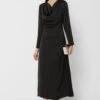 Cowl Neck Satin Dress