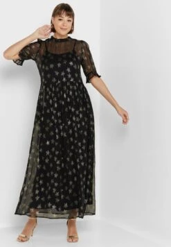 Little Mistress Printed Mesh Pocket Detail Dress