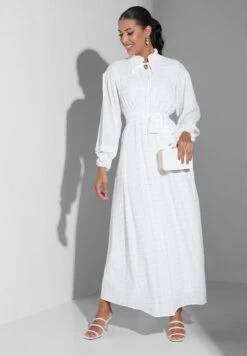 Balloon Sleeve Belt Detail Dress