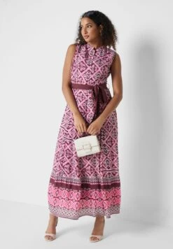 Printed Tie Detail Dress