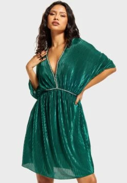 Embellished Cape Sleeve Dress