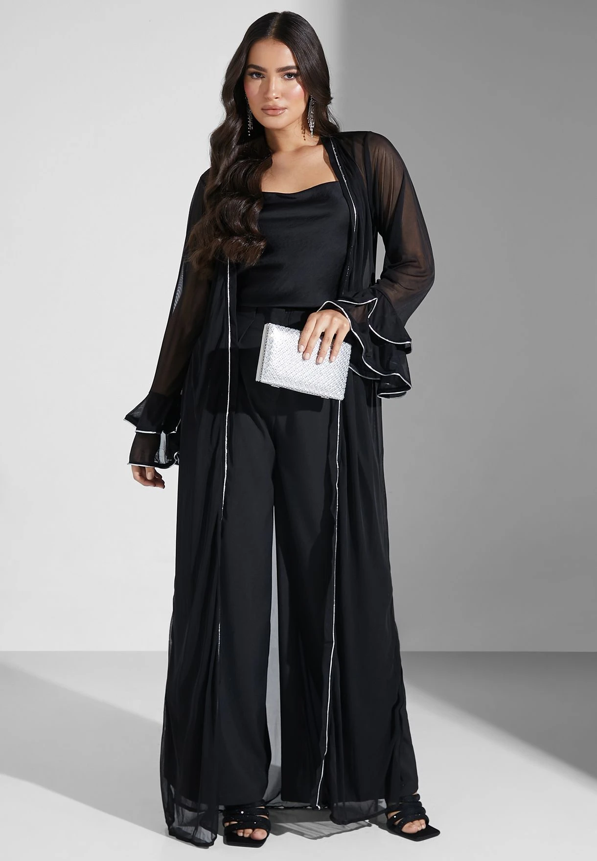 Mesh Ruffle Sleeve Layer On 1 Mesh Ruffle Sleeve Layer On