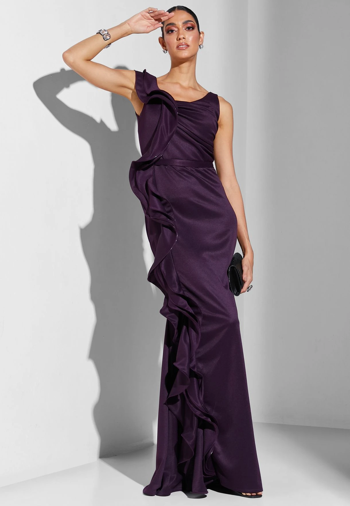 Ruffle Detail Bodycon Dress 1 Ruffle Detail Bodycon Dress