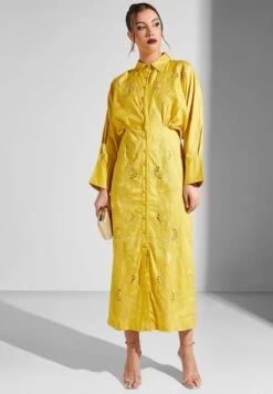 Button Down Broidered Dress