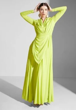 Drape Detail V-Neck Dress