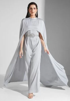 Embellished Cape Sleeve Dress