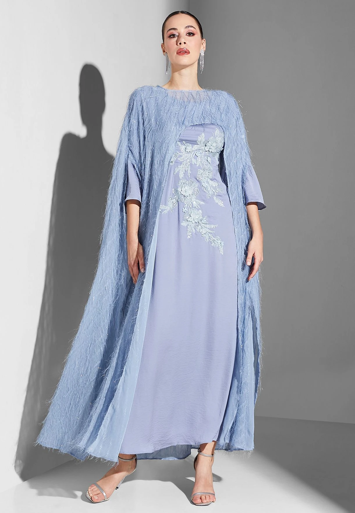 Cape Embellished Dress 1 Cape Embellished Dress