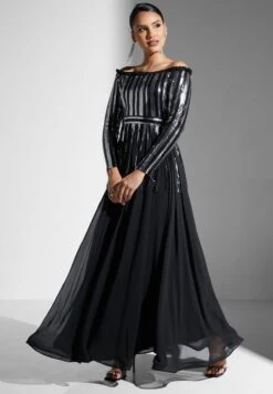 Bardot Sequin Tiered Dress