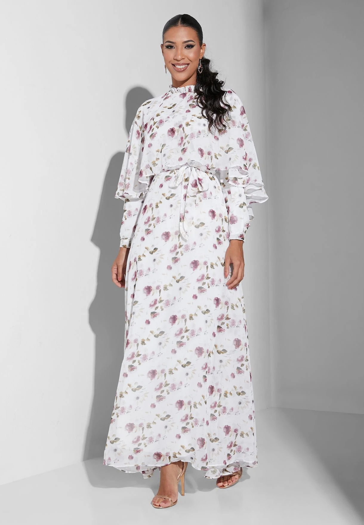 Floral Print Overlay Dress 1 Floral Print Overlay Dress