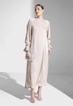 Puff Sleeve Satin Dress