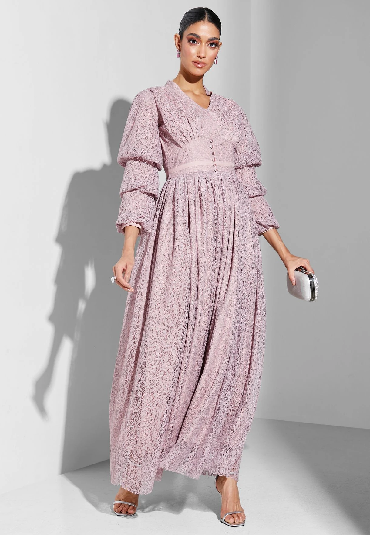 V-Neck Pleat Detail Dress 1 V-Neck Pleat Detail Dress