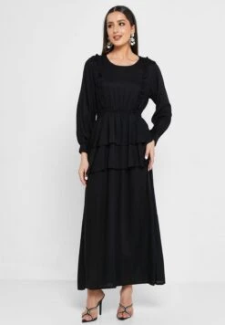 Ruffle Ruched Waist Dress