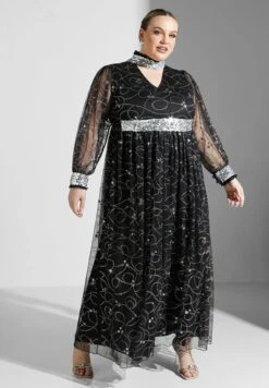 Embellished Trim A-Line Dress