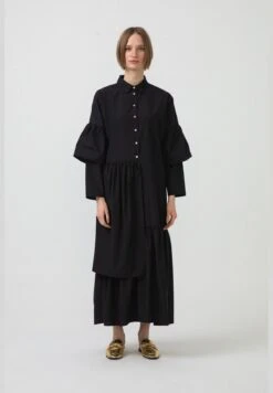 FRILLY DETAILED POPLIN DRESS