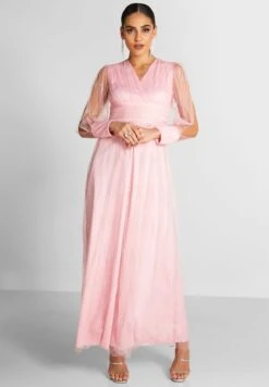 Surplice Neck Shimmer Dress