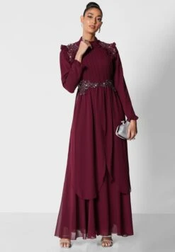 Embroidered Waist Layered Dress