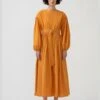 BELTED COTTON DRESS