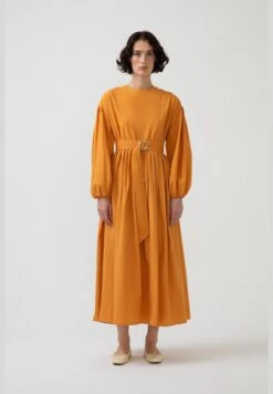 BELTED COTTON DRESS